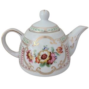 vintage royal scotland porcelain teapot cottagecore floral dainty